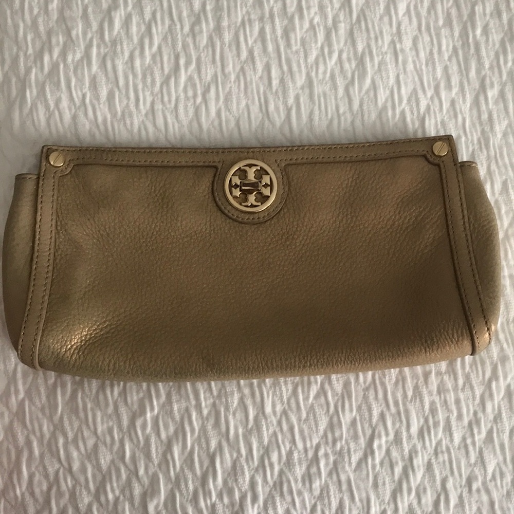 Gold Tory Burch Clutch